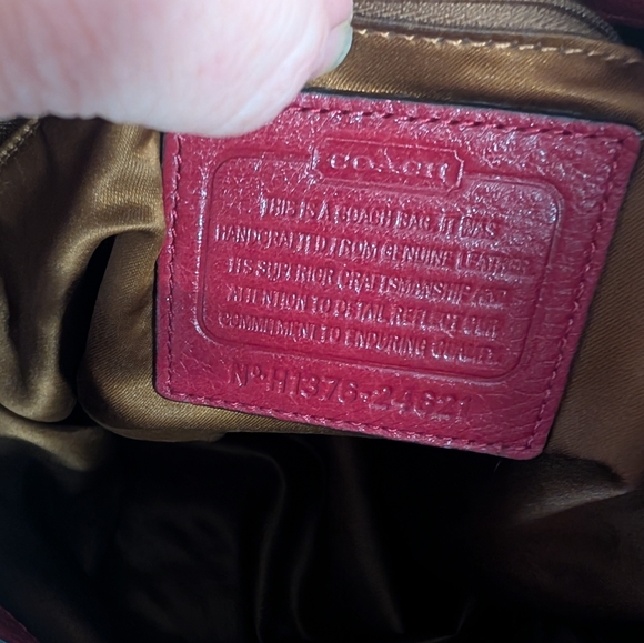 Coach Bag Madison Phoebe Cranberry Red Leather Shoulder Hobo H24621 From 2013 - Picture 2 of 16